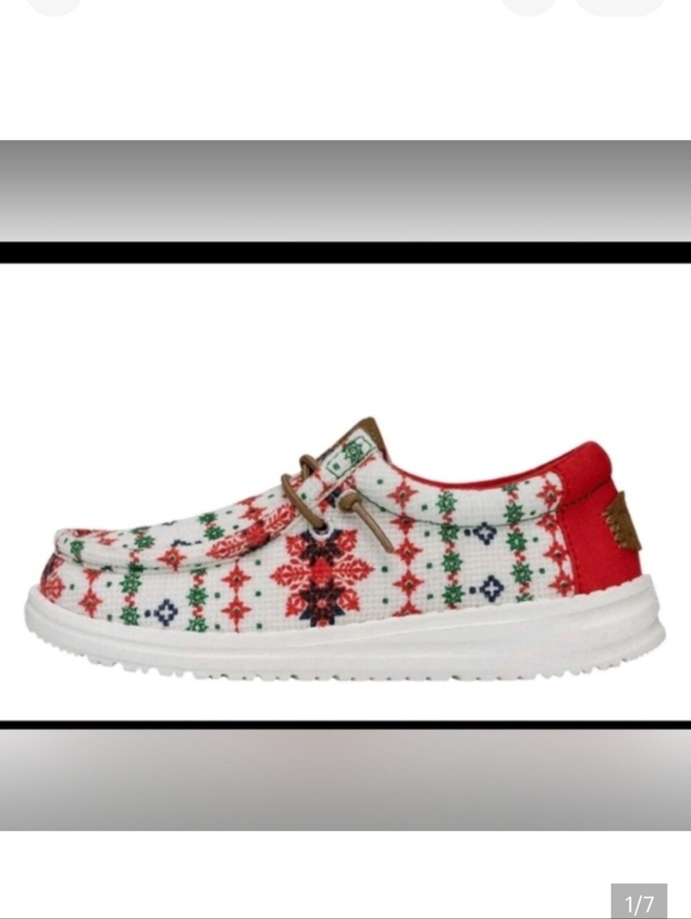 HEY DUDE WENDYS KIDS COOL YULE SLIP ON SIZE 10